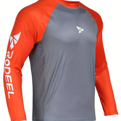 Men's UPF 50 Sun Protection Raglan Shirt Long Sleeve Rash Guard