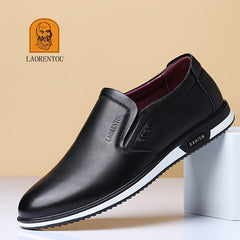 LAORENTOU Men's Leather Shoes Casual Dress Shoes For Business Office