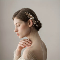 Faux Pearl Hair Comb Side Insert Comb Head Jewelry Hair Accessories