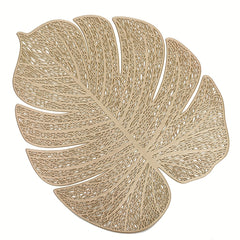 2pcs PVC Leaf Placemat Holloway Washable Reusable Non slip Heat Insulation Mat