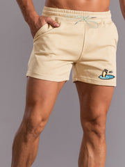Men's Active Shorts with Pockets, Drawstring Waist - Summer Casual