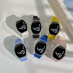 Men's Square LED Display Sports Watch