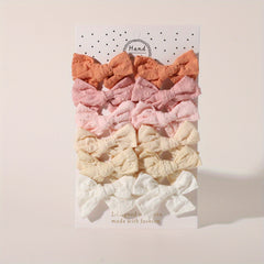 12pcs Baby Girls Bowknot Hair Clips for Travel & Everyday Wear