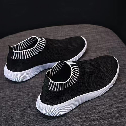 Women's Knit Slip on Athletic Walking Shoes Comfortable & Breathable