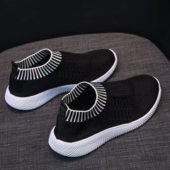 Women's Knit Slip on Athletic Walking Shoes Comfortable & Breathable