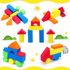 Foam Building Blocks Puzzle Stacking Toy - Ideal Gift for Kids