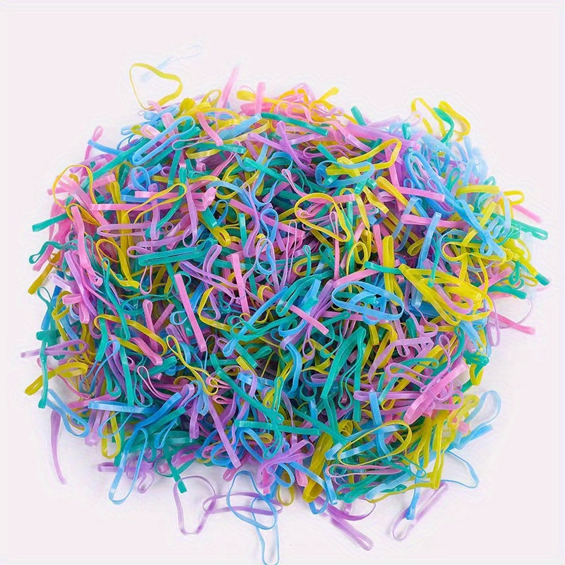 100pcs Hair Ties for Kids Colorful Rubber Bands Girls Toddler No Damage