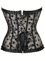 Strapless Corset Bustier Lace Up Body Shaper