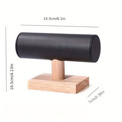 Solid Wood Bracelet Display Stand Velvet Single Layer Bracelet Stand