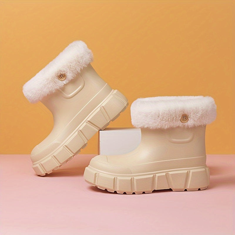 Women's Snow Boots Warm Lined Ankle Booties Non-Slip Waterproof Shoes