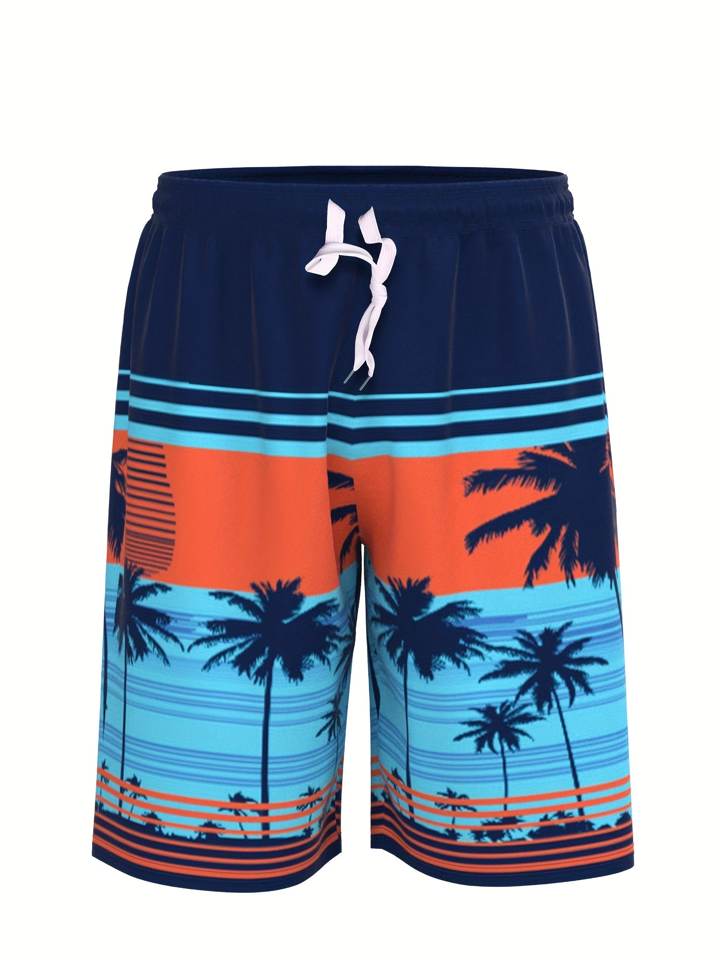 Men's Palm Tree Graphic Shorts Quick Dry Moisture Wicking