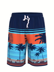 Men's Palm Tree Graphic Shorts Quick Dry Moisture Wicking