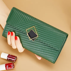 Women's Long Cowhide Leather Wallet
