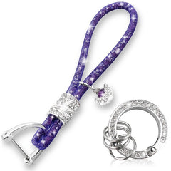 Crystal Bracelet Keychain Purse Bag Backpack Car Charm