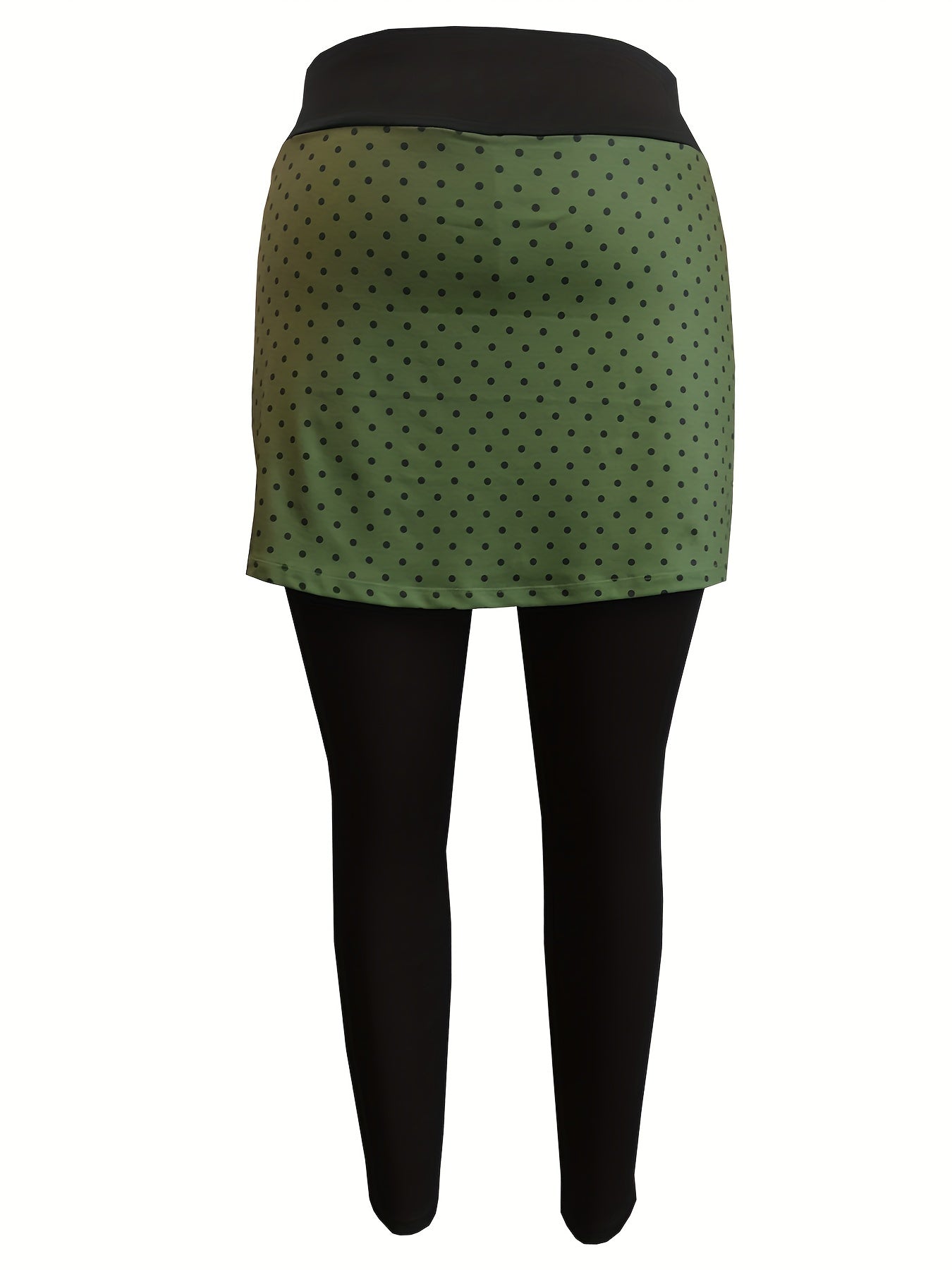 Polka Dot High Rise Stretch Skirted Pants