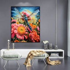 Dragonfly Painting Digital DIY 40x50cm Canvas Unframed