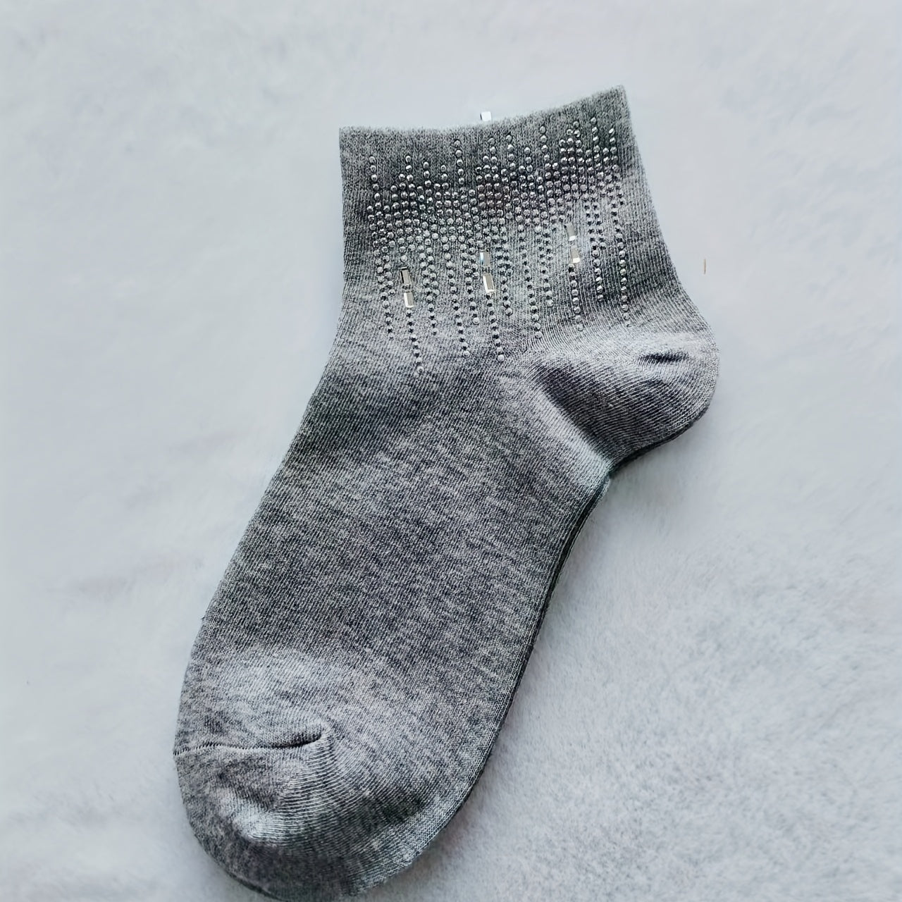 Sparkly Rhinestone Crew Socks Women's Stockings
