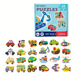 Matching Puzzle Sea Animal Traffic Fruit Vegetable Interactive Puzzle Two Pieces