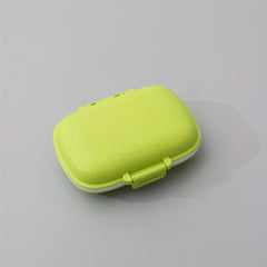 8 Grid Wheat Straw Texture Container & Pill Box