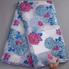 African Tulle Lace Fabric High French Organza 4.57m
