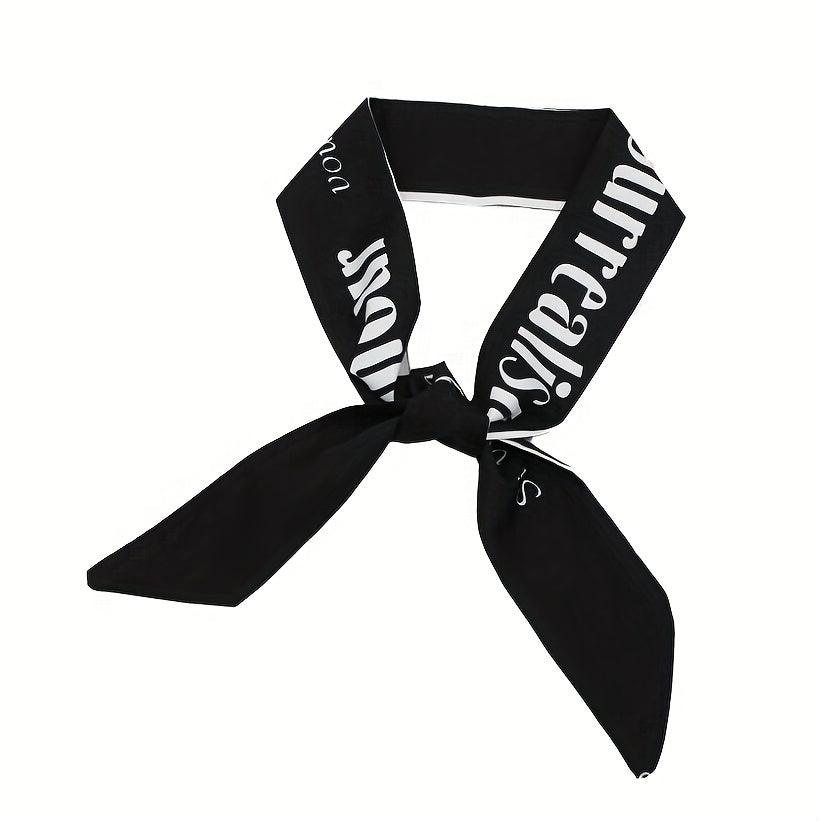 2pcs Set Skinny Scarf Long Ribbon Neckerchief Twilly Scarf For Women
