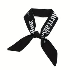 2pcs Set Skinny Scarf Long Ribbon Neckerchief Twilly Scarf For Women