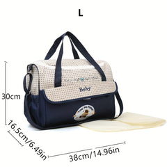 Large Waterproof Diaper Bag Backpack with Animal Print