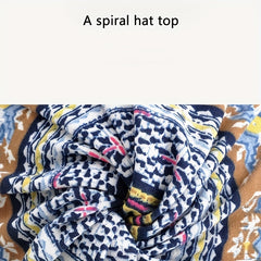 Bohemia Soft Flower Print Sleep Beanie Hat Pullover Hat Skating Ski Caps