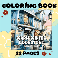 Charming Library Adult Coloring Book 22 Pages 20x20cm 1pc