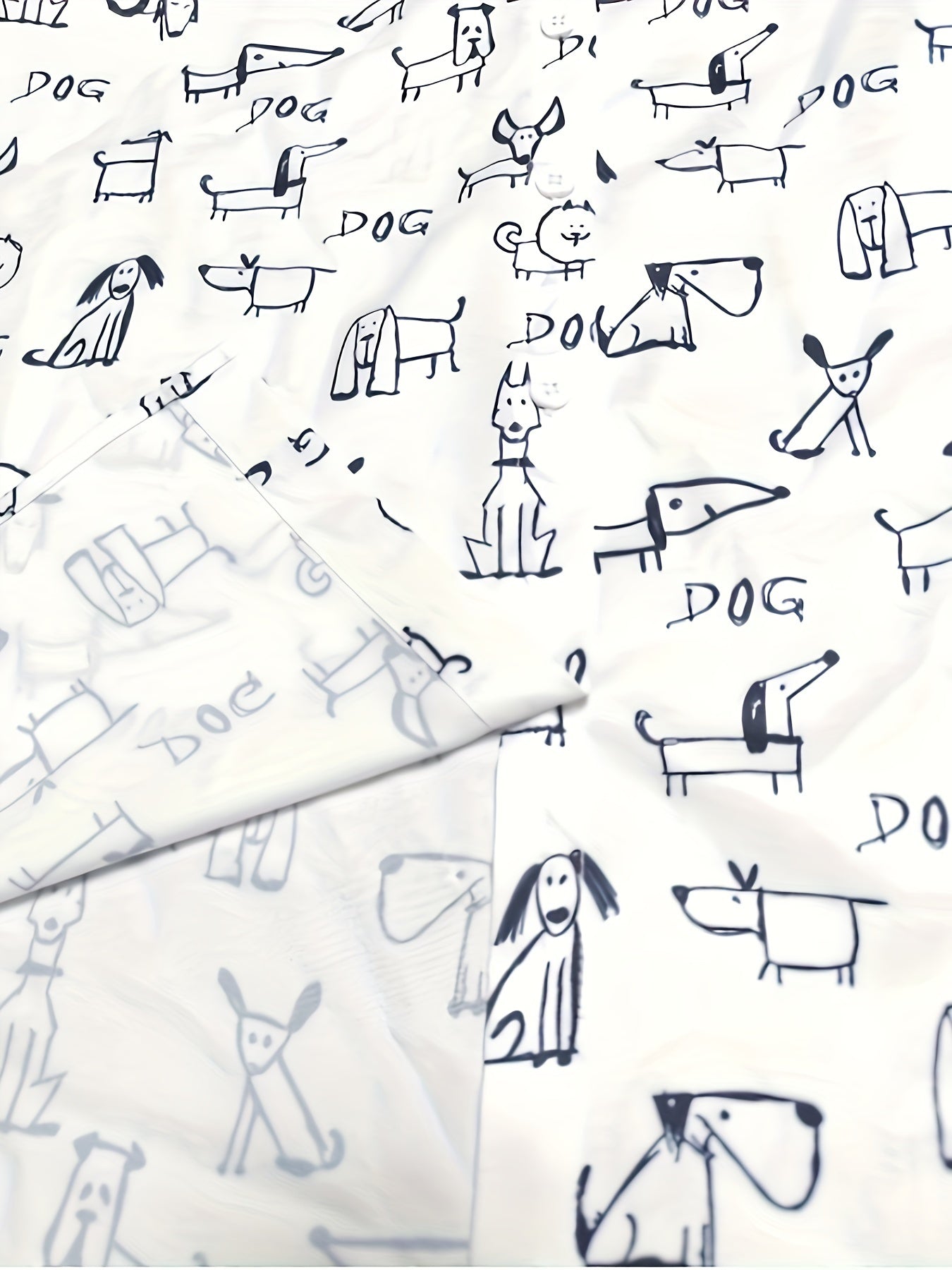 Dog Print Long Sleeve Blouse