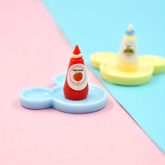 10 Pcs Food Play DIY Toys for Kids Ketchup Bottle Salad Dressing Kitchen Set