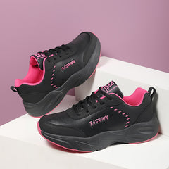 Women's Waterproof Non-slip Running Shoes Lightweight Lace Up Sneakers