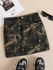 Camo Slim Mini Skirts Sexy High Waist Bodycon Skirts
