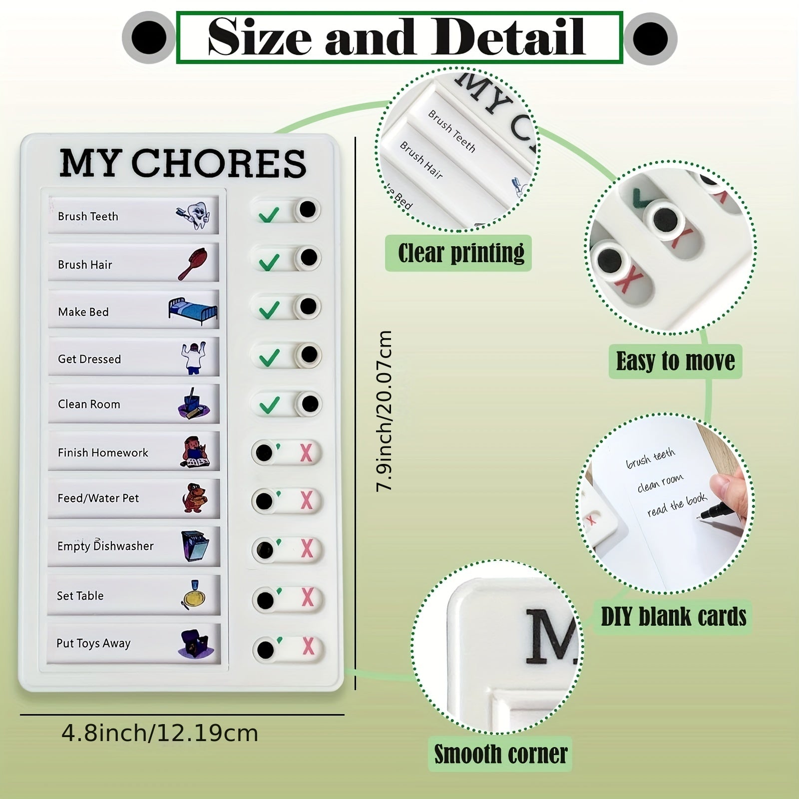 Chore Table Memo List Board Daily To Do List Plan Checklist Adult Chore Table