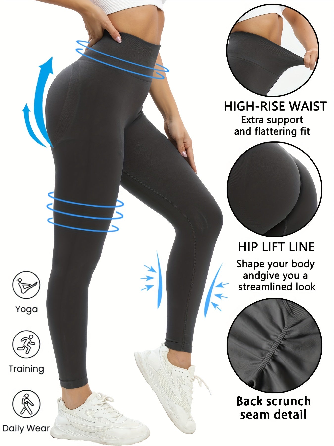 Yoga Workout Pants Running Leggings Butt Lifting Activewear