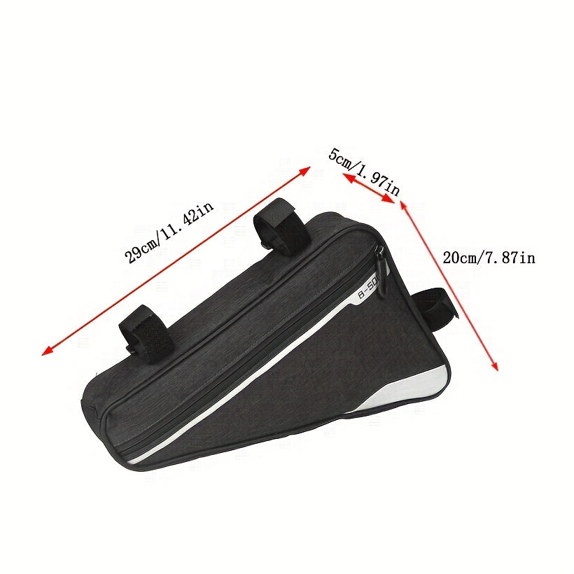 Portable Triangle Bike Bag Zipper Storage Hanging Bag