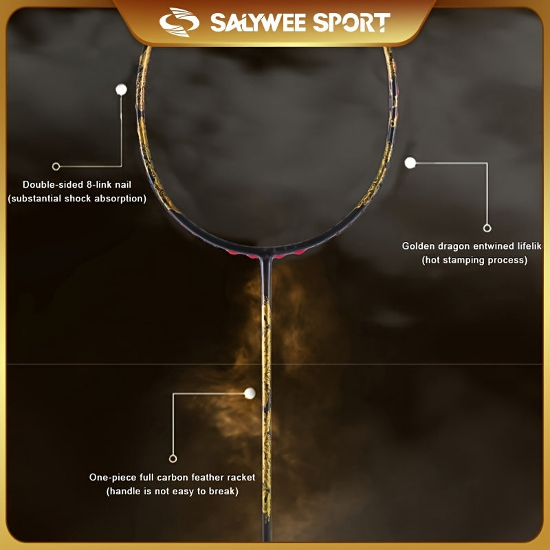 Carbon Fiber Badminton Rackets 10U G4 Golden Dragon Max 13