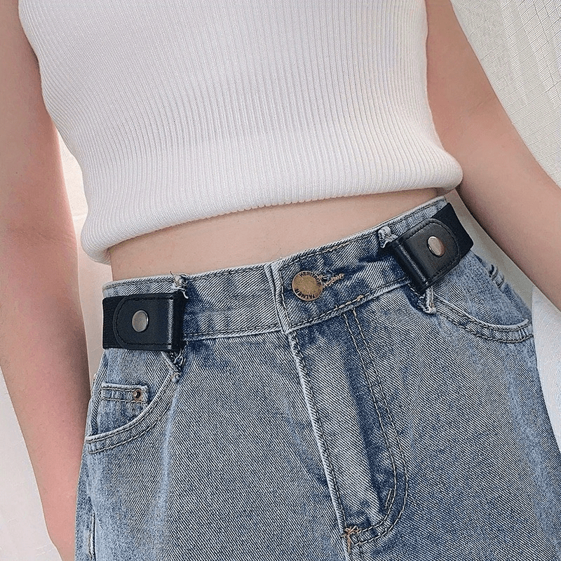 Striped Invisible Elastic Belt Lazy Belt
