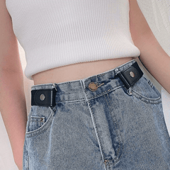 Striped Invisible Elastic Belt Lazy Belt