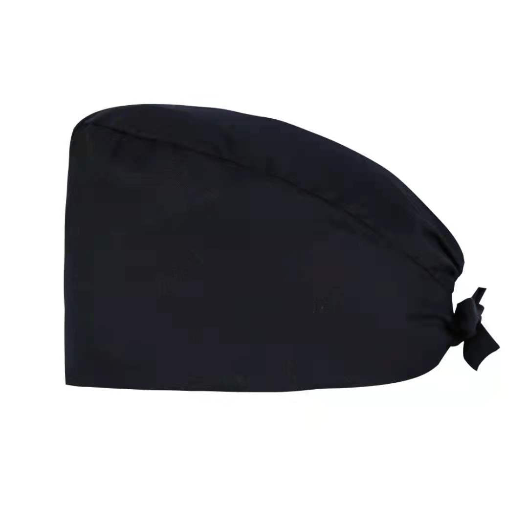 Solid Casual Work Cap Nurse Hats Elastic Lace Up Cap Adjustable