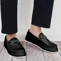 Men's Bit Loafer Shoes Casual Comfy Slip On Flat Shoes