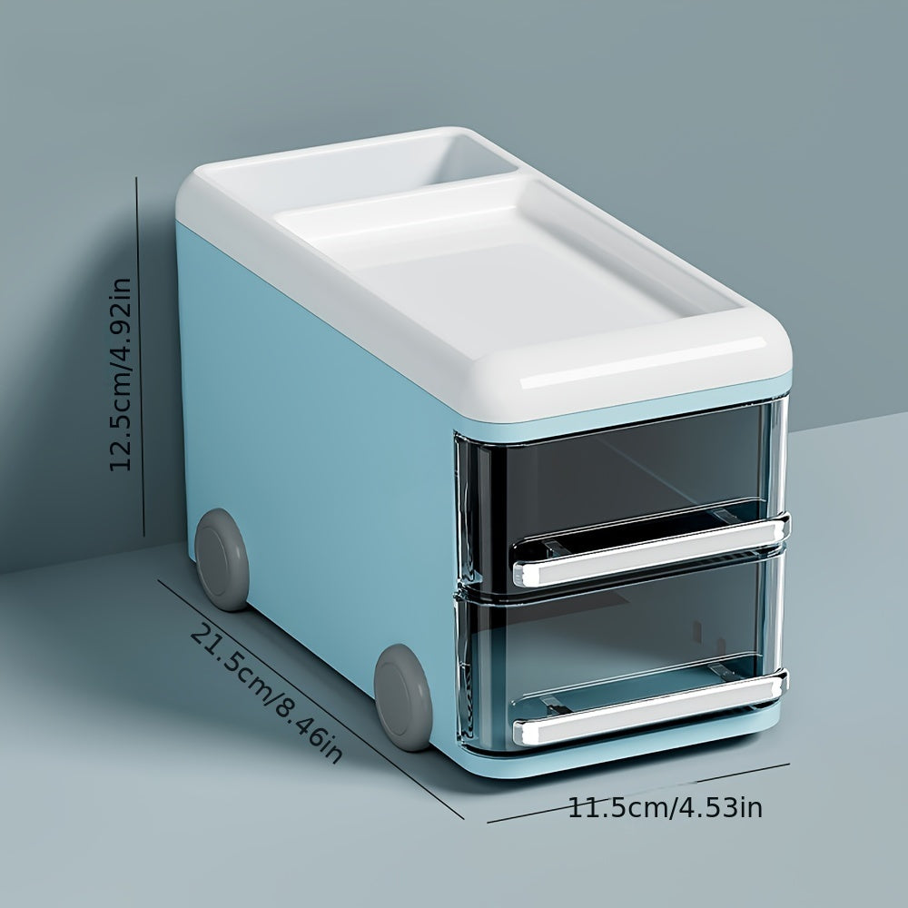 Double Layer Bus Pen Holder Stationery Box