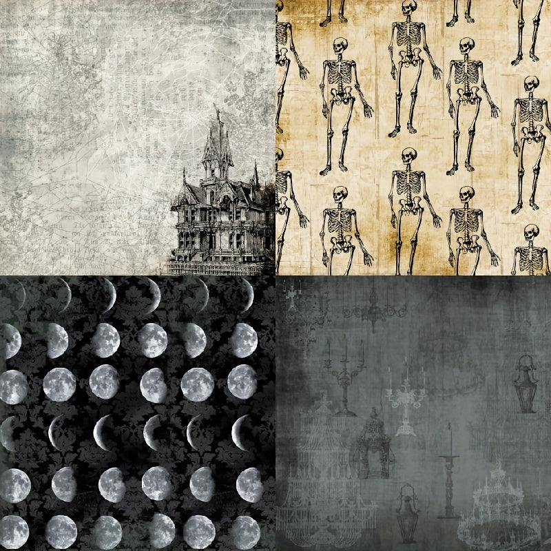 6 Inch Halloween DIY Album Scrapbook Paper Silent Castle Pattern