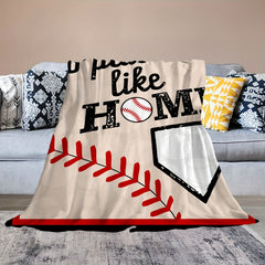 Baseball Throw Blanket Soft Warm Lightweight Sofa Couch Chair Travel Outdoor