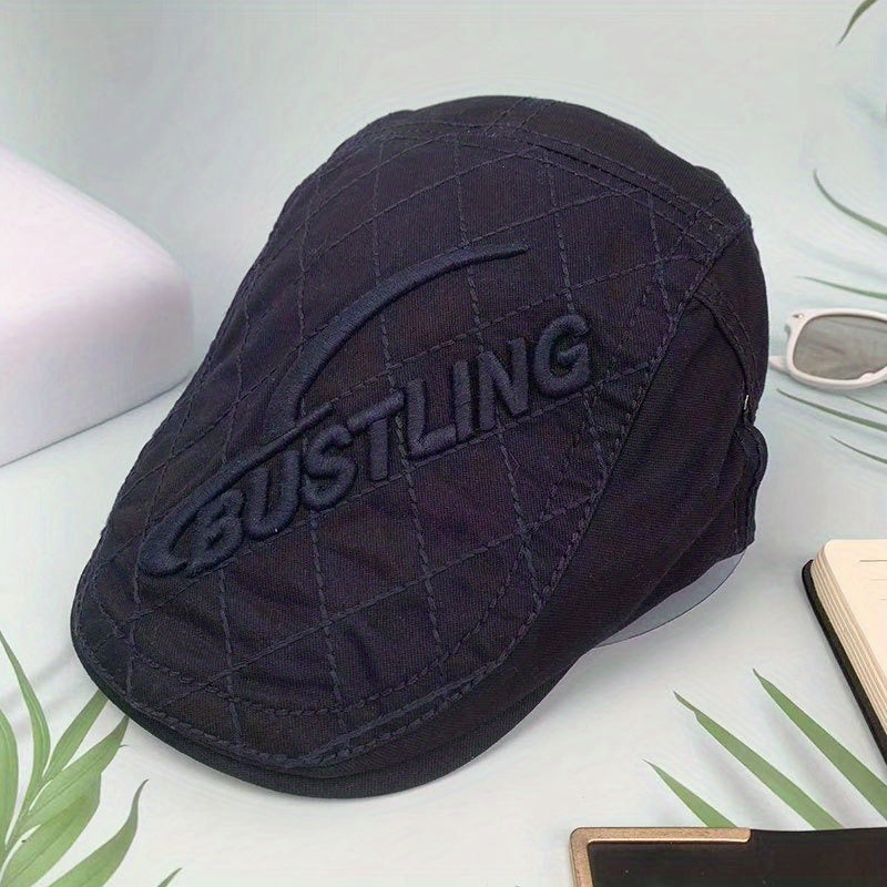 Adjustable Mens Peaked Cap With Letter Embroidery - Outdoor Sport