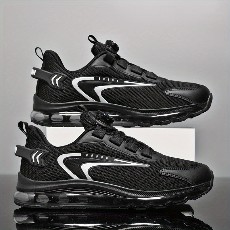 Men's Rotary Buckle Sneakers Air Cushion Athletic Shoes Shock absorbing