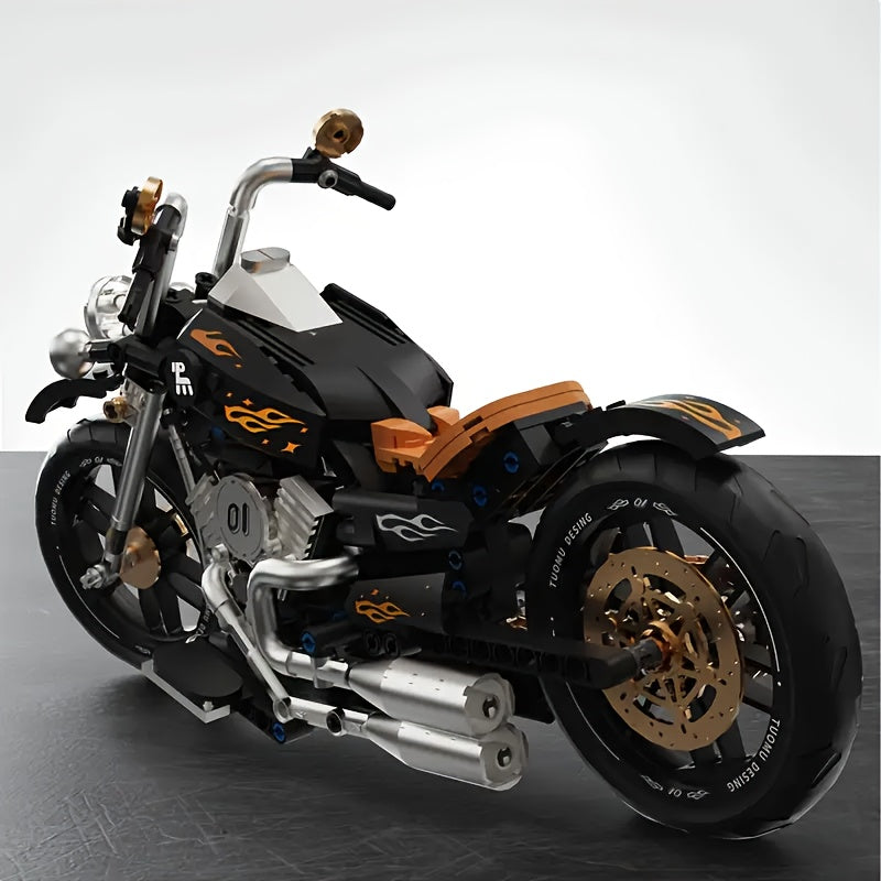 Motorcycle Building Block Set - Two Sets of Classic Simulation Models