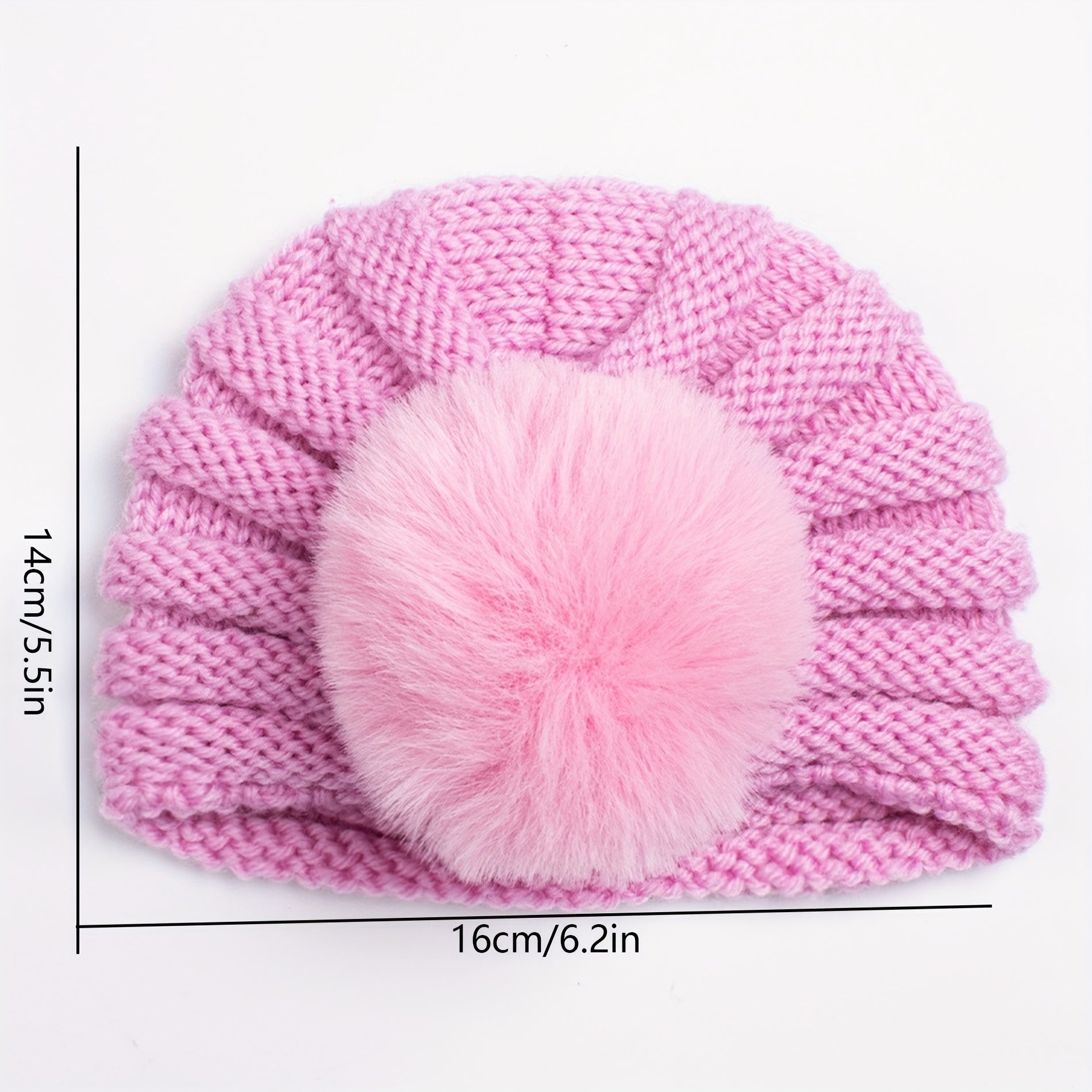 Baby Winter Hairball Knitted Woolen Hat