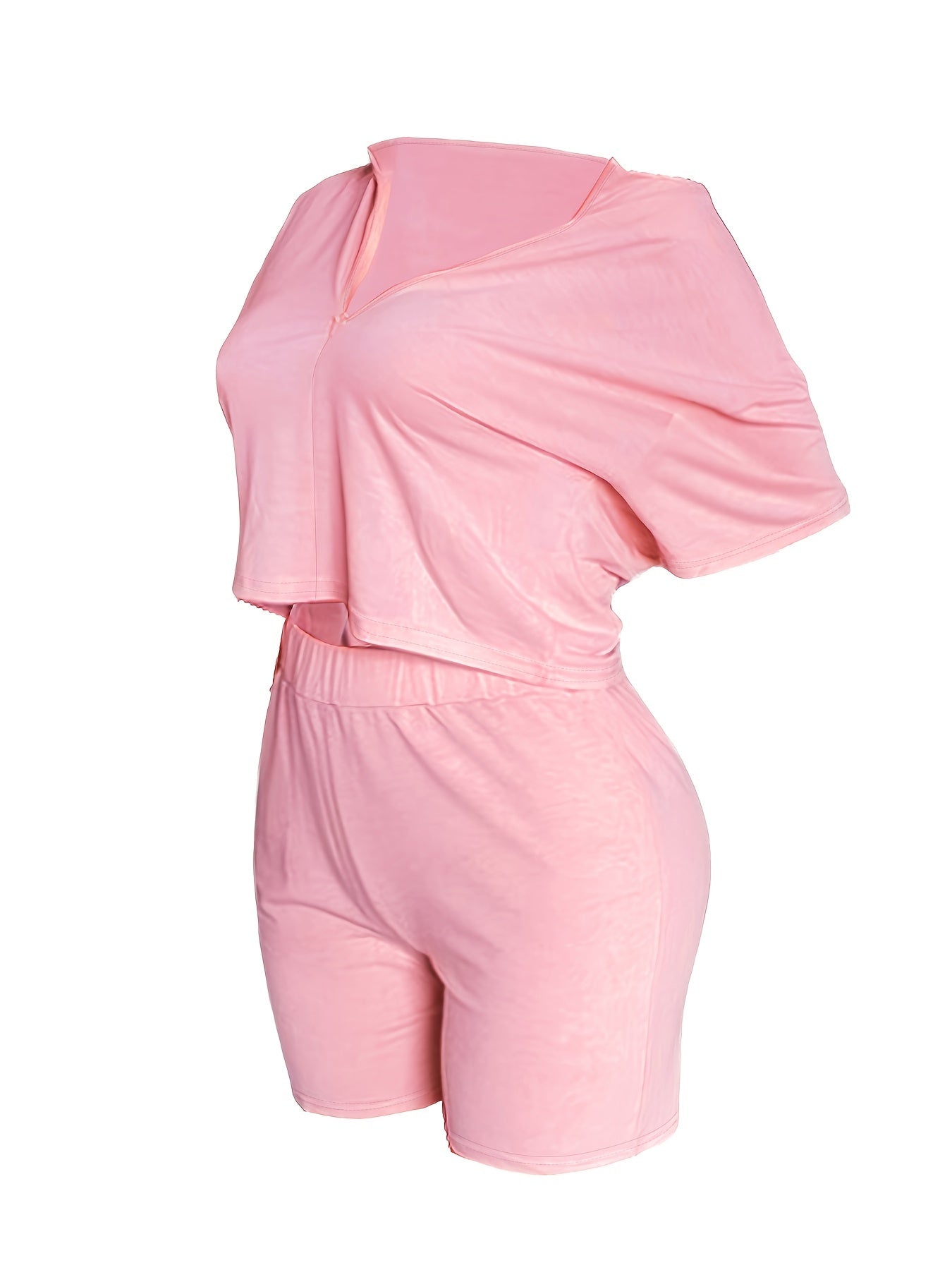 Short Sleeve Crop Top & Shorts Set