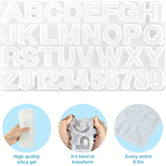 Silicone Alphabet Resin Molds DIY Craft Casting